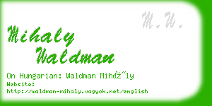mihaly waldman business card